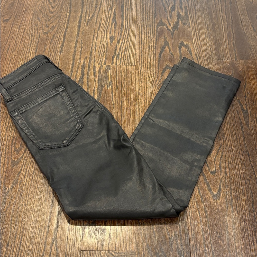 Ag Adriano Goldschmied Women’s Stylish Black Leather Jeans Size 23
